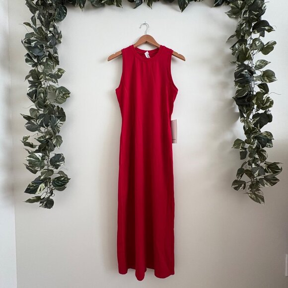 Lululemon Athletic All Aligned Sleeveless Midi Dress Dark Red NWT Women’s Size 8 - Picture 1 of 8